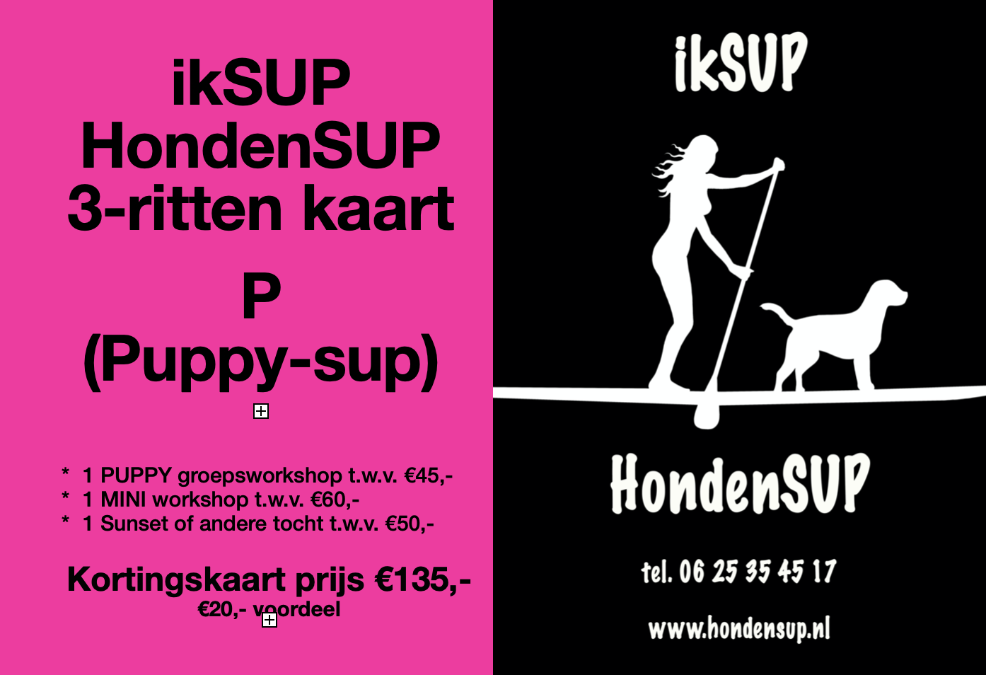 Behoort Wanorde Druppelen 3-RITTEN KORTINGSKAART P (puppy) | 🐾 ikSUP HONDENSUP NEDERLAND 🐾 |  hondensup.nl